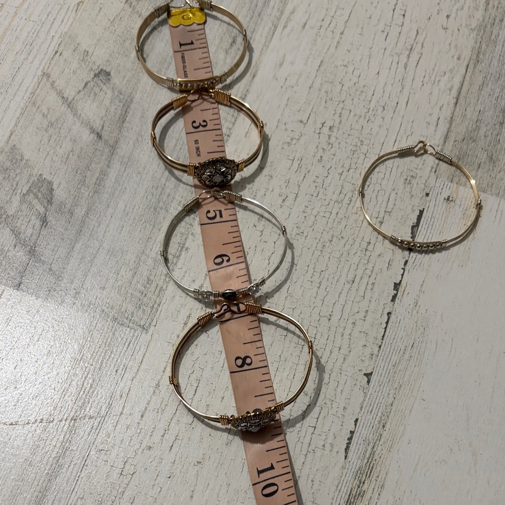 Elegant Gold and Silver Bracelet Set 11 total - Picture 13 of 13